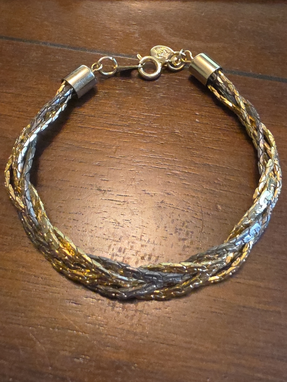 Vintage multi-strand braided bracelet Premier Designs Gold and Silver